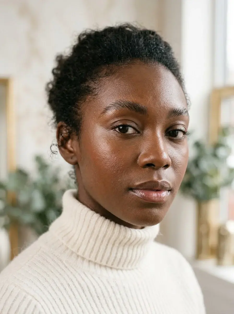 Sculpted, brushed-up laminated brows